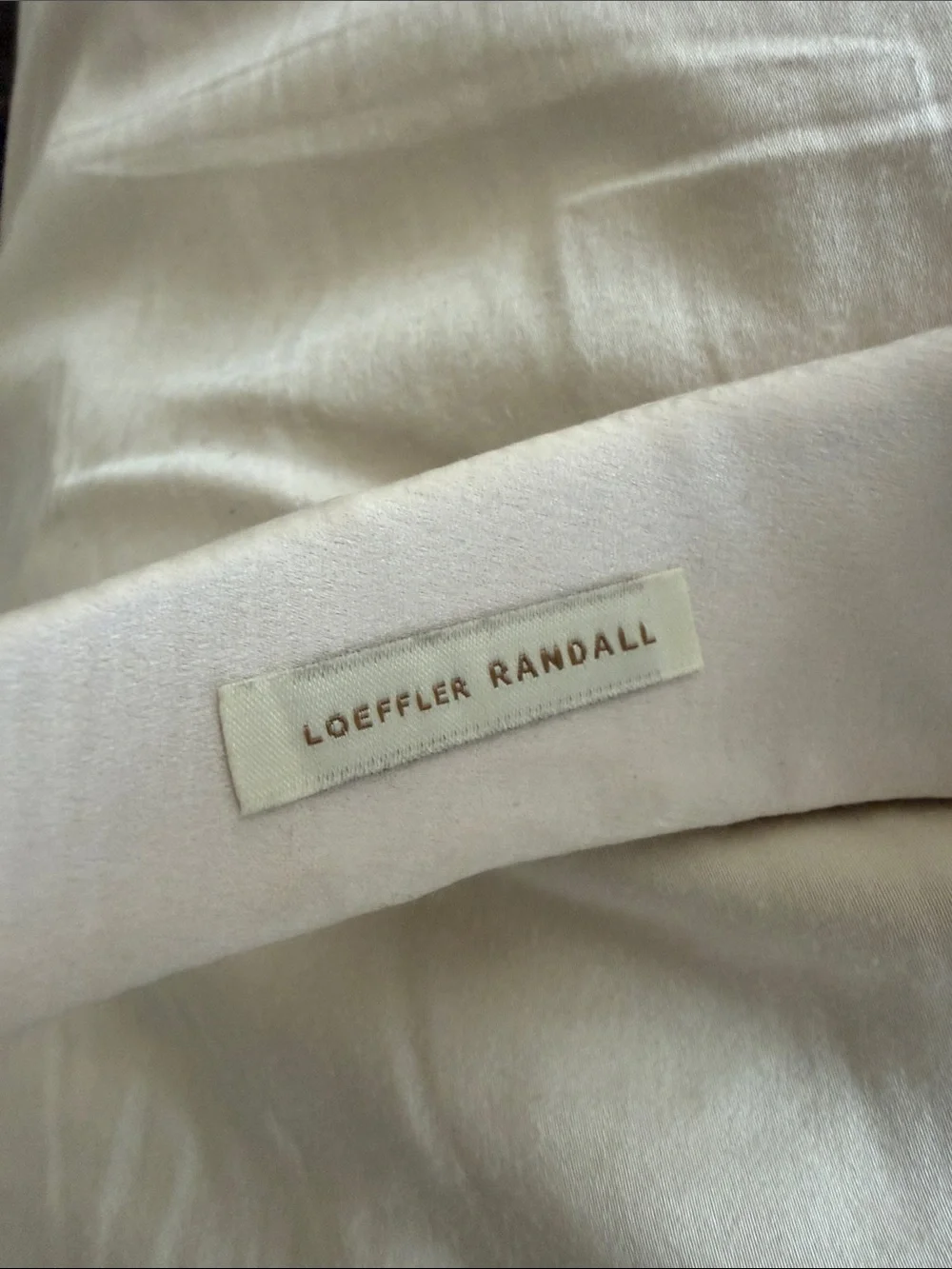 Loeffler Randall Bellamy Cream Satin Headband